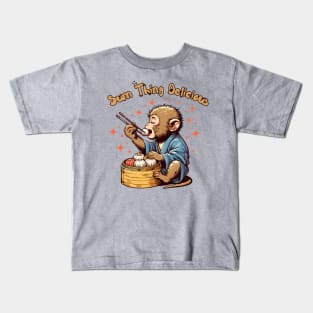 dim sum monkey Kids T-Shirt